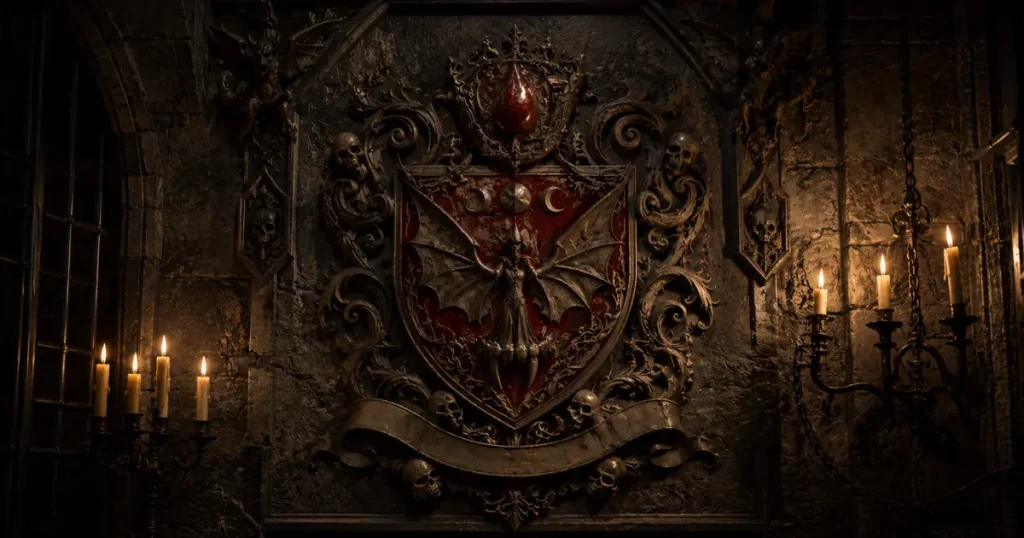 vampire family crest stone