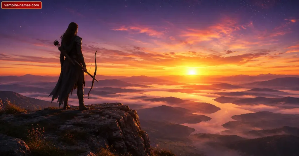 700+ Archer Names with Meanings 6 archer names conclusion — archer character at dawn concept art