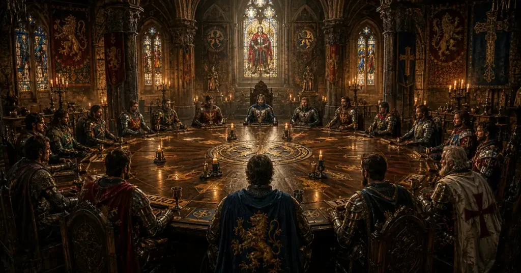 Arthurian knight names — knights gathered at the round table