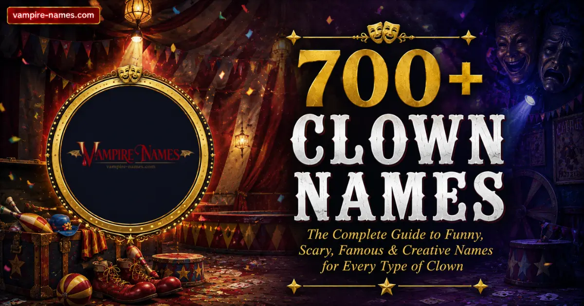 700+ clown names — complete guide to funny scary famous and creative names for every type of clown featured image