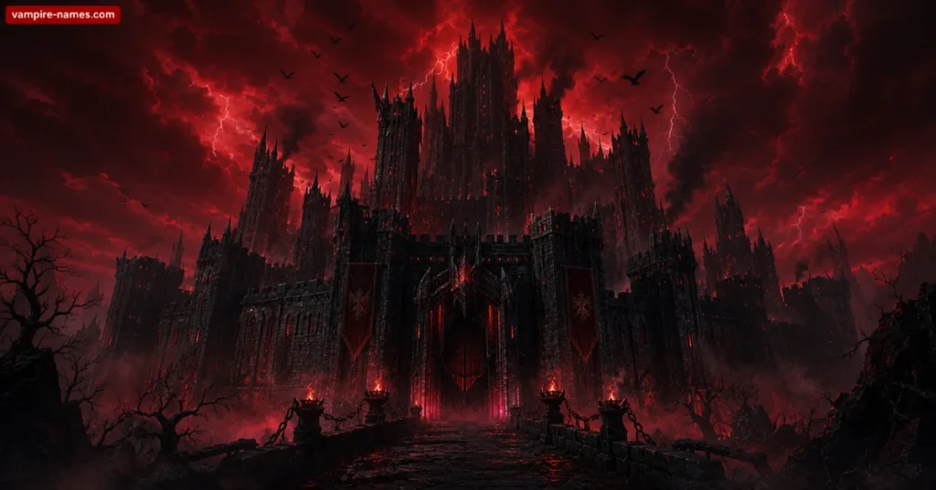 500+ Fantasy Kingdom Names with Meaning 4 dark kingdom names — evil fortress concept art for fantasy worldbuilding