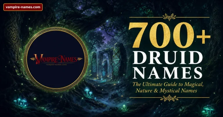 700+ druid names — featured image with ancient mystical forest background