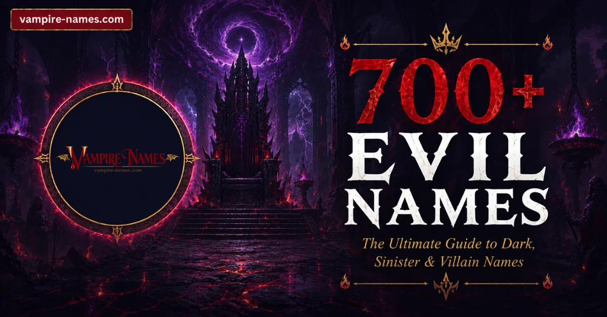 700+ evil names — featured image with dark sinister villain background
