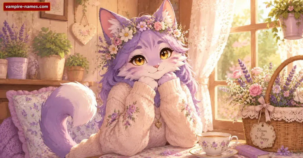 800+ Fursona Names with Meanings 4 female fursona names โ cute female cat fursona pastel art cottagecore aesthetic