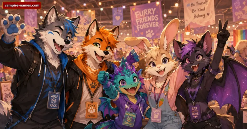800+ Fursona Names with Meanings 5 fursona names conclusion โ furry convention diverse fursona characters community celebration
