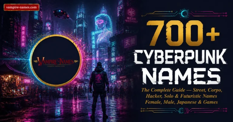 700+ cyberpunk names — complete guide to female male street corpo hacker and futuristic character names featured image