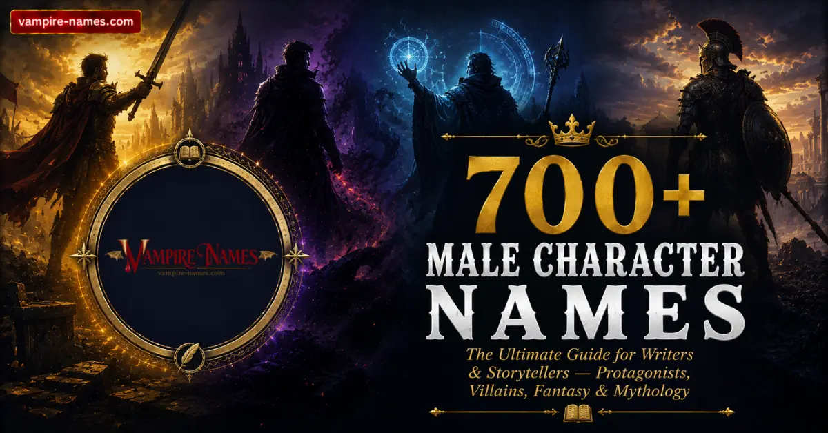 700+ male character names for writers and storytellers — protagonists villains fantasy mythology guide featured image