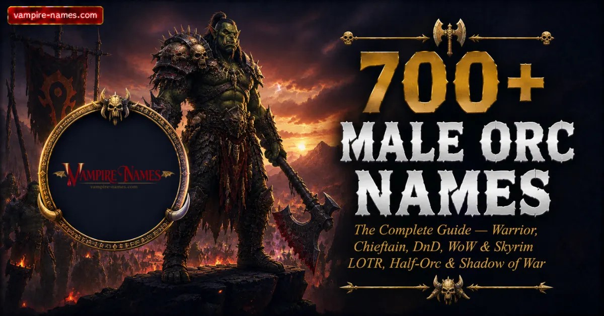 700+ male orc names — complete guide to warrior chieftain DnD WoW Skyrim and LOTR orc names featured image