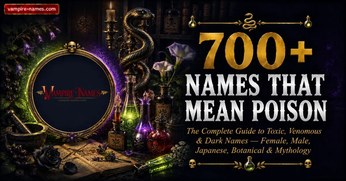 700+ names that mean poison — complete guide to toxic venomous and dark names for characters and fantasy featured image