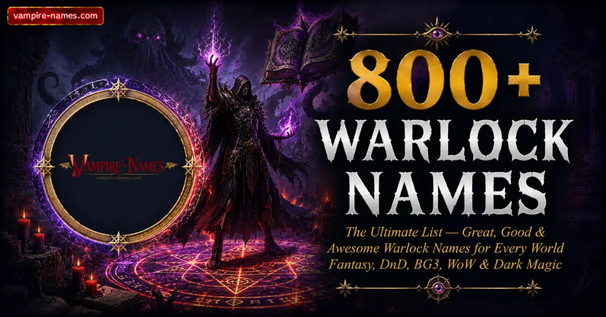 800+ Warlock Names 1 800+ warlock names โ ultimate list of great good and awesome warlock names for every world fantasy DnD BG3 WoW featured image