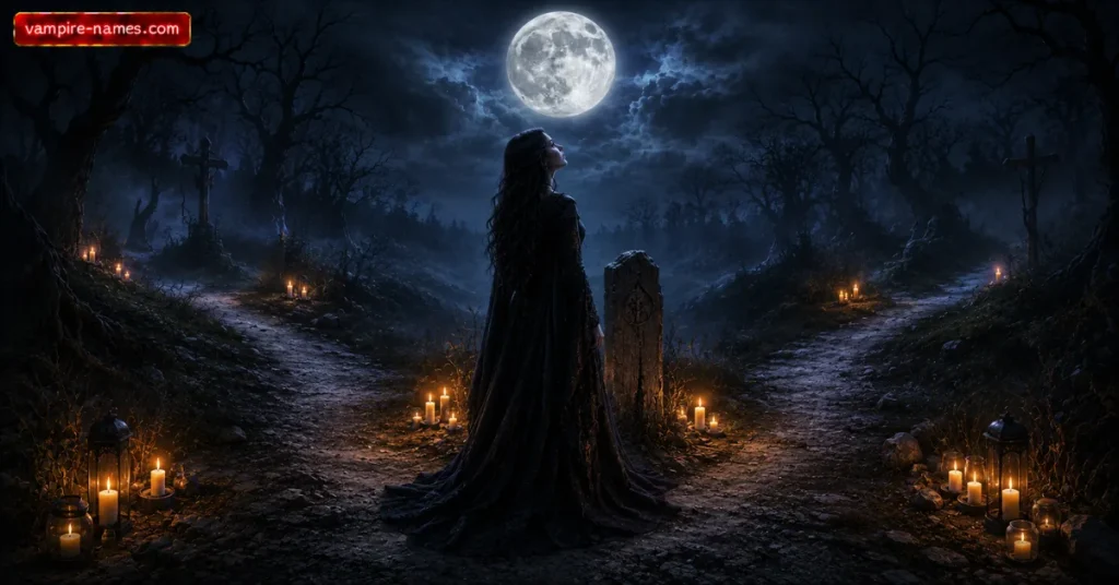 700+ EVIL WITCH NAMES FEMALE 4 Evil witch names female conclusion โ witch at crossroads at midnight with three paths